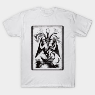 Baphomet bass guitar black transparent T-Shirt